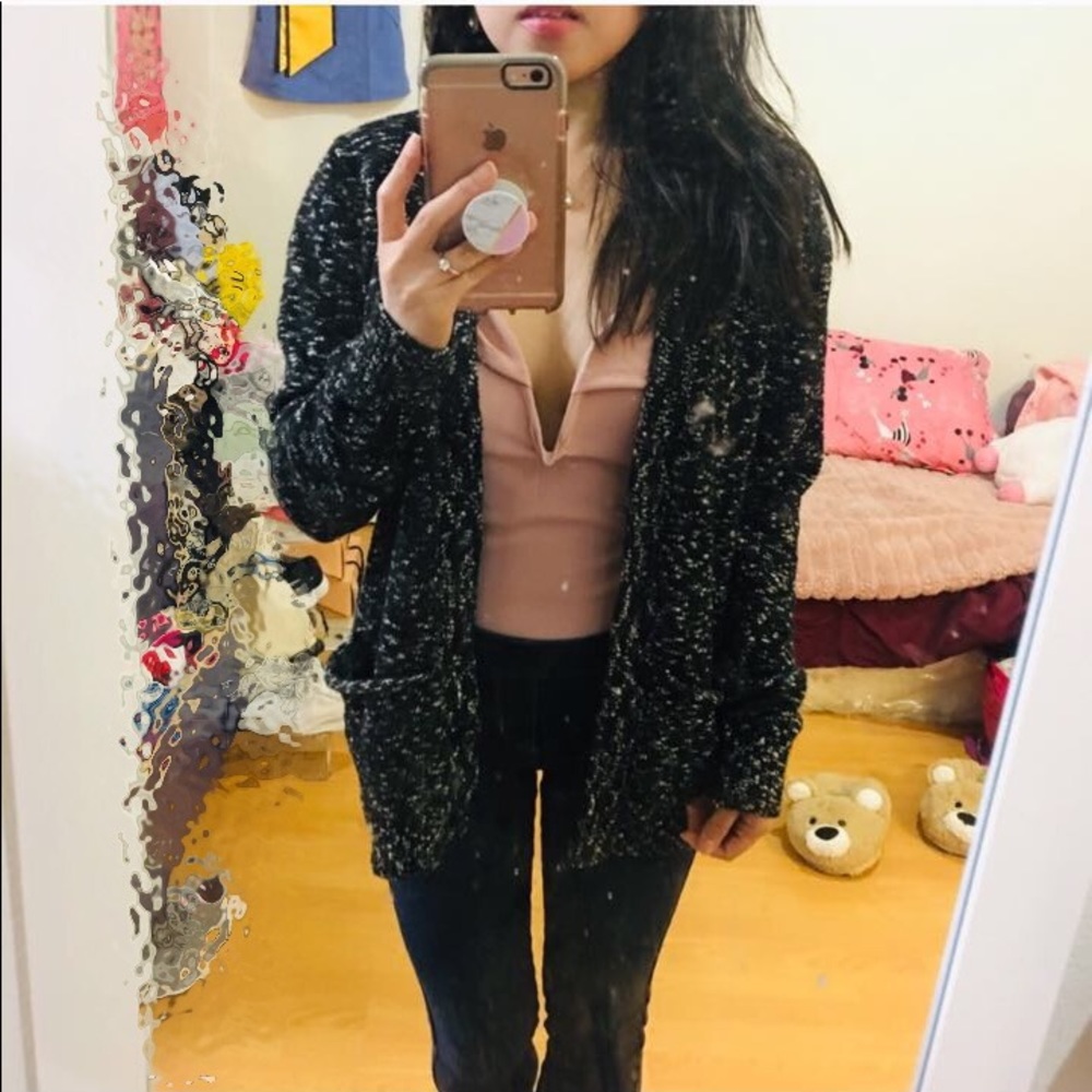 Black Knit Cardigan